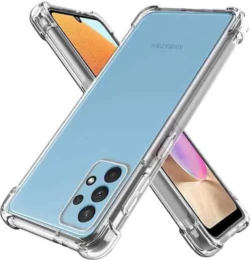 Samsung Galaxy A32 4G Clear Case Shockproof Tough Gel Clear Transparent Air Cushion Cover Samsung Galaxy A32 4G Clear Case Shockproof Tough Gel Clear Transparent Air Cushion Cover
